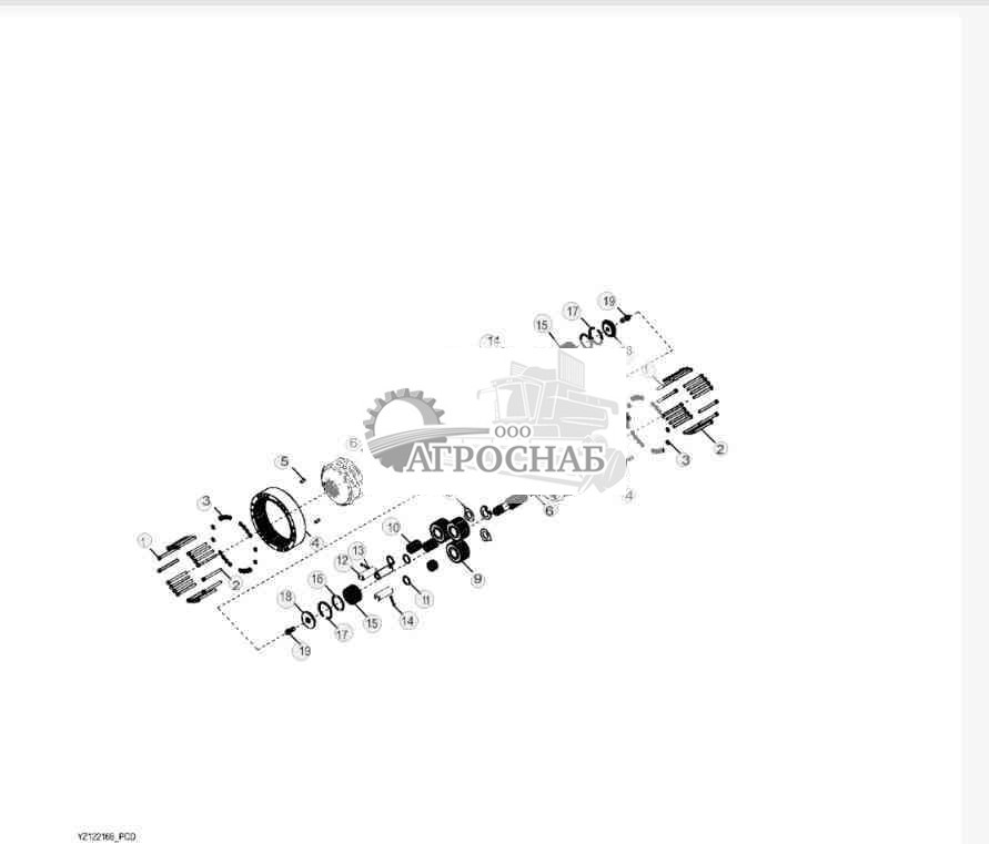 YZ122166 Планетарная передача в сборе 